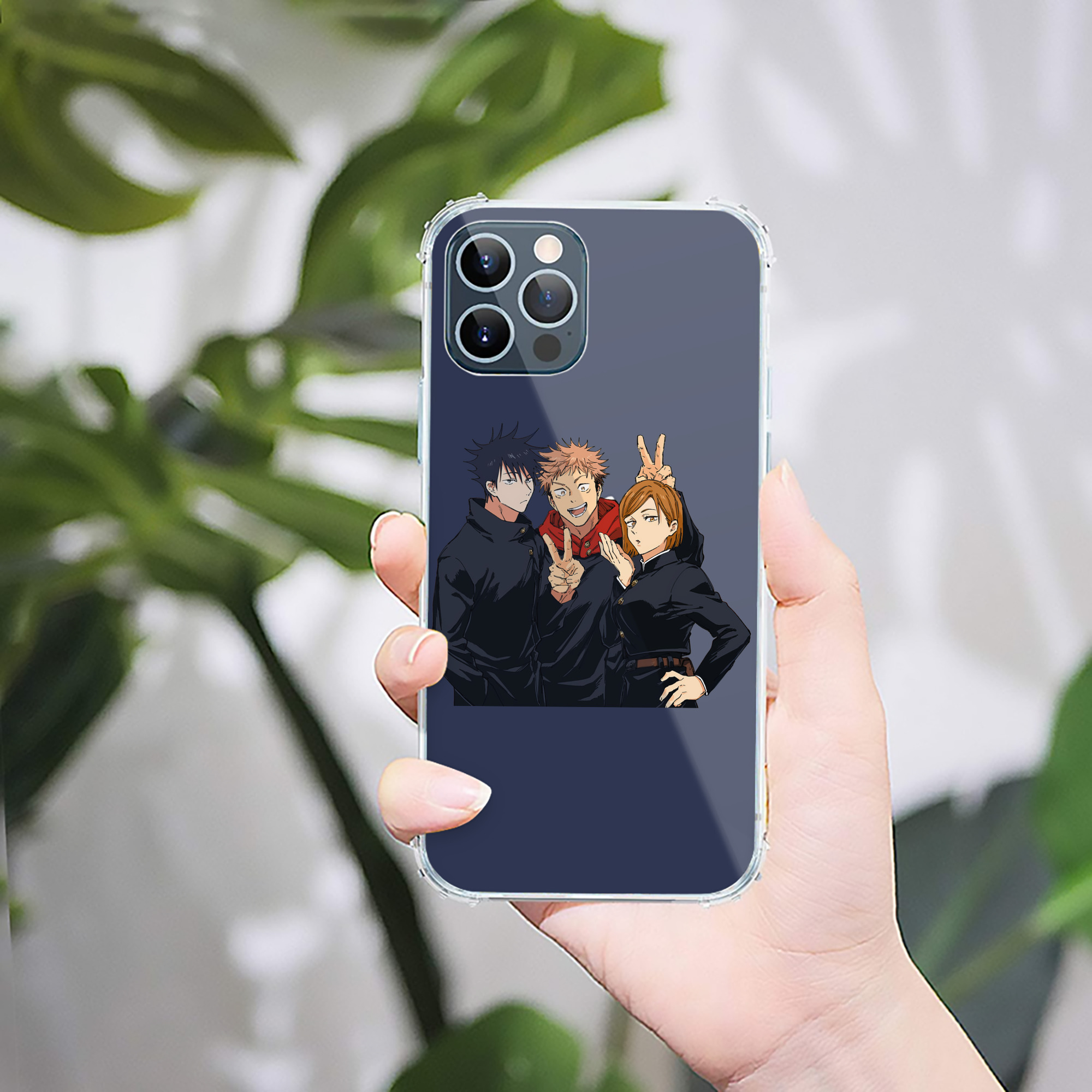 （画像用） 呪術廻戦 Jujutsu Kaisen 【iPhone 12シリーズ対応】透明スマホケース（クリアソフトケース）